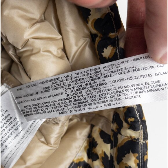 Ariat Ideal Duck Down Vest Women's Large Leopard Print Puffer Full Zip Packable - Picture 5 of 12